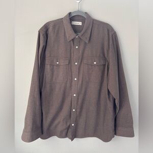 Everlane Men's Casual Button-Down Shirt in Brown